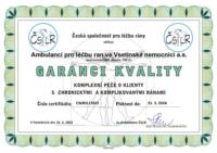 011 Certifikát VSETÍN rany 2022